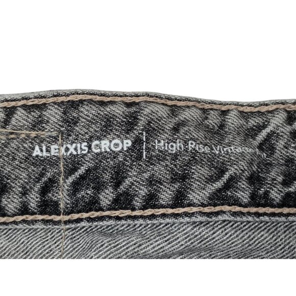 AG Alexxis Crop Jeans Womens 29 Gray High Rise‎ Vintage Slim Distressed Denim - Picture 5 of 11